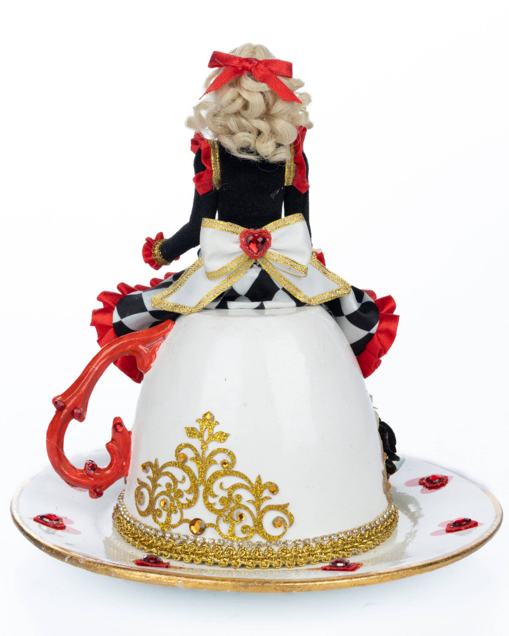 Katherine's Collection - Wholesale Decorative Figurine - Alice on Teacup - Red1