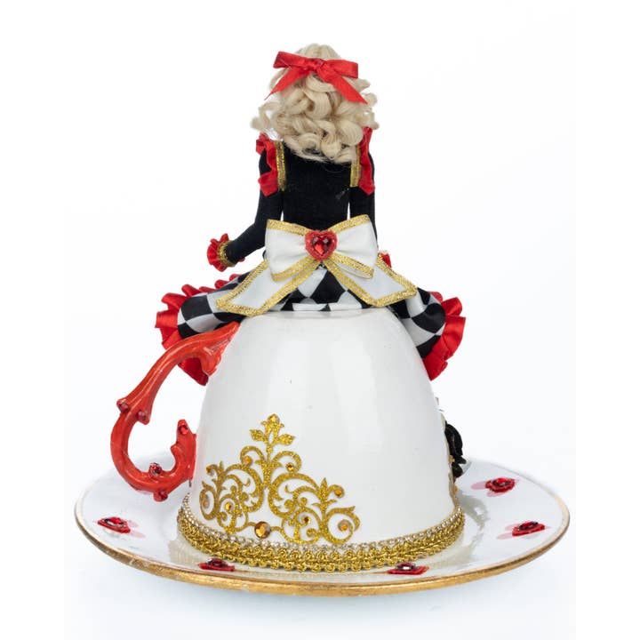 Katherine's Collection - Wholesale Decorative Figurine - Alice on Teacup - Red1