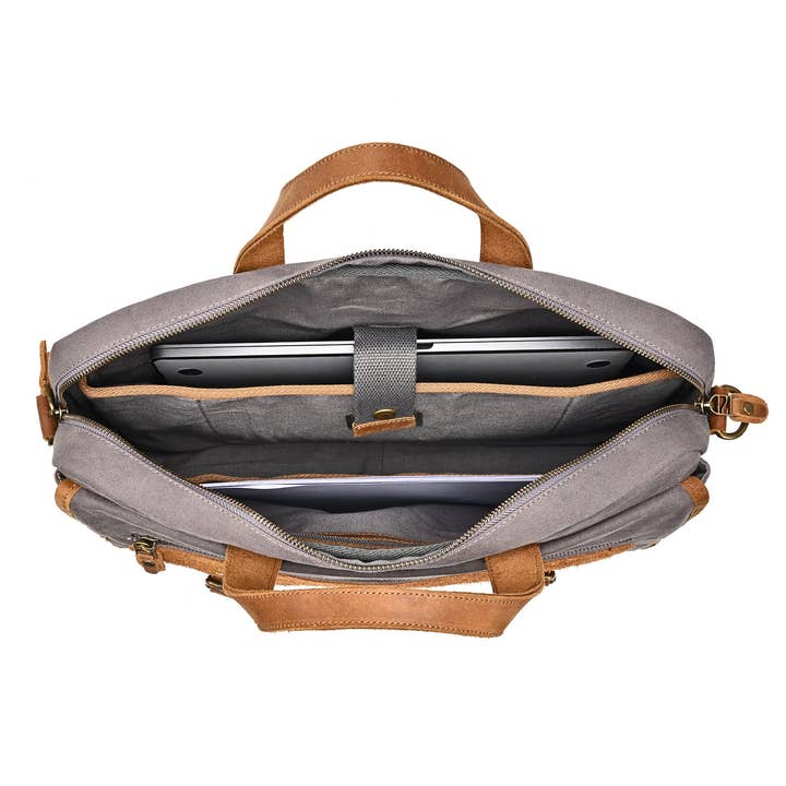 TSD Brand - Wholesale Briefcase - Unisex - Valley Oak Canvas Brief Bag