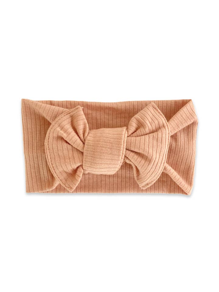 Peach Bow Baby Headband for wholesale by Celebrate Your Tribe