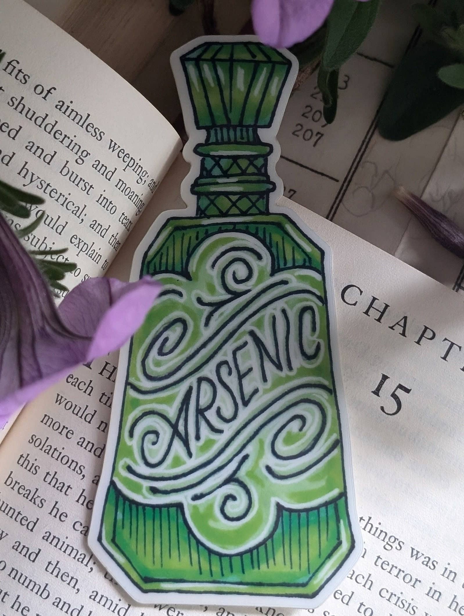 Ink & Wildflower - Wholesale Sticker - Arsenic Glowing Poison Bottle0