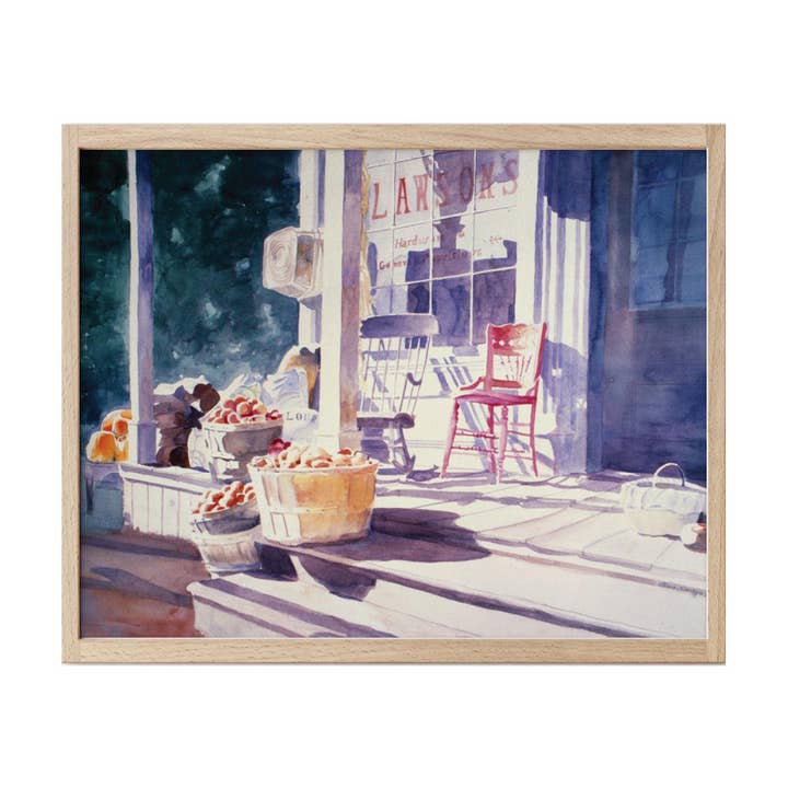 "Lawson's General Store" Watercolor By Diane Henderson for wholesale by Shop At Sullivan