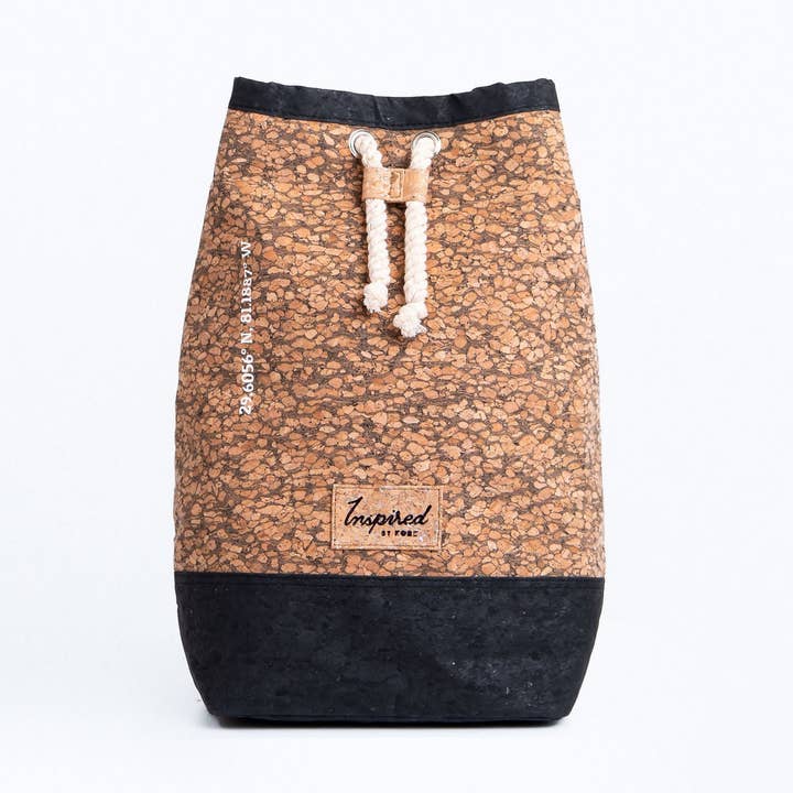 Hammock Cork Cinch Backpack - Marbled for wholesale by KORK & Inspired by KORK