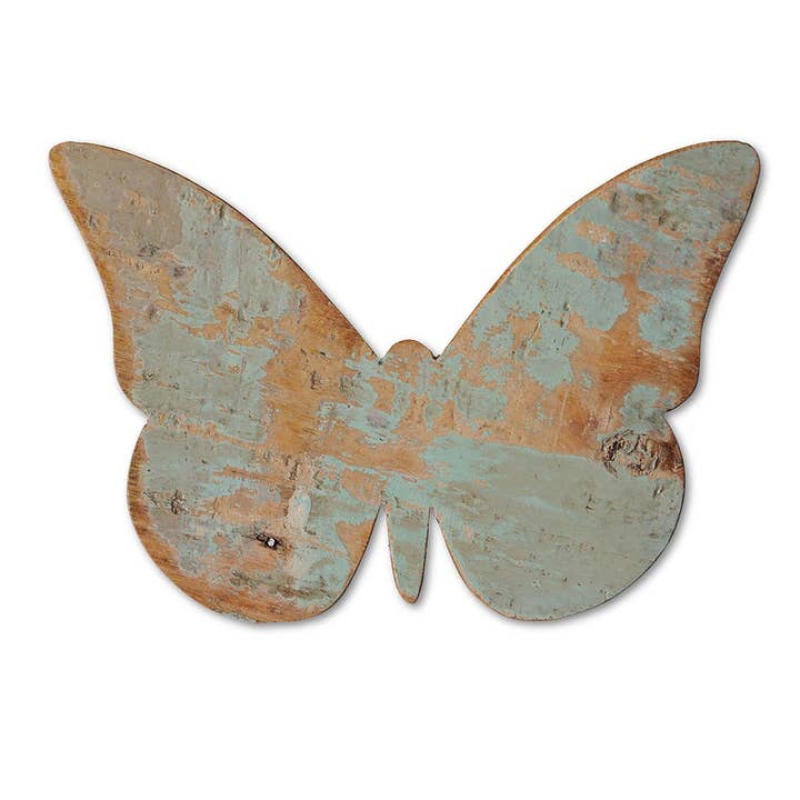 Wooden Sign Butterfly for wholesale by Nature and Style Wohnkultur Import GmbH