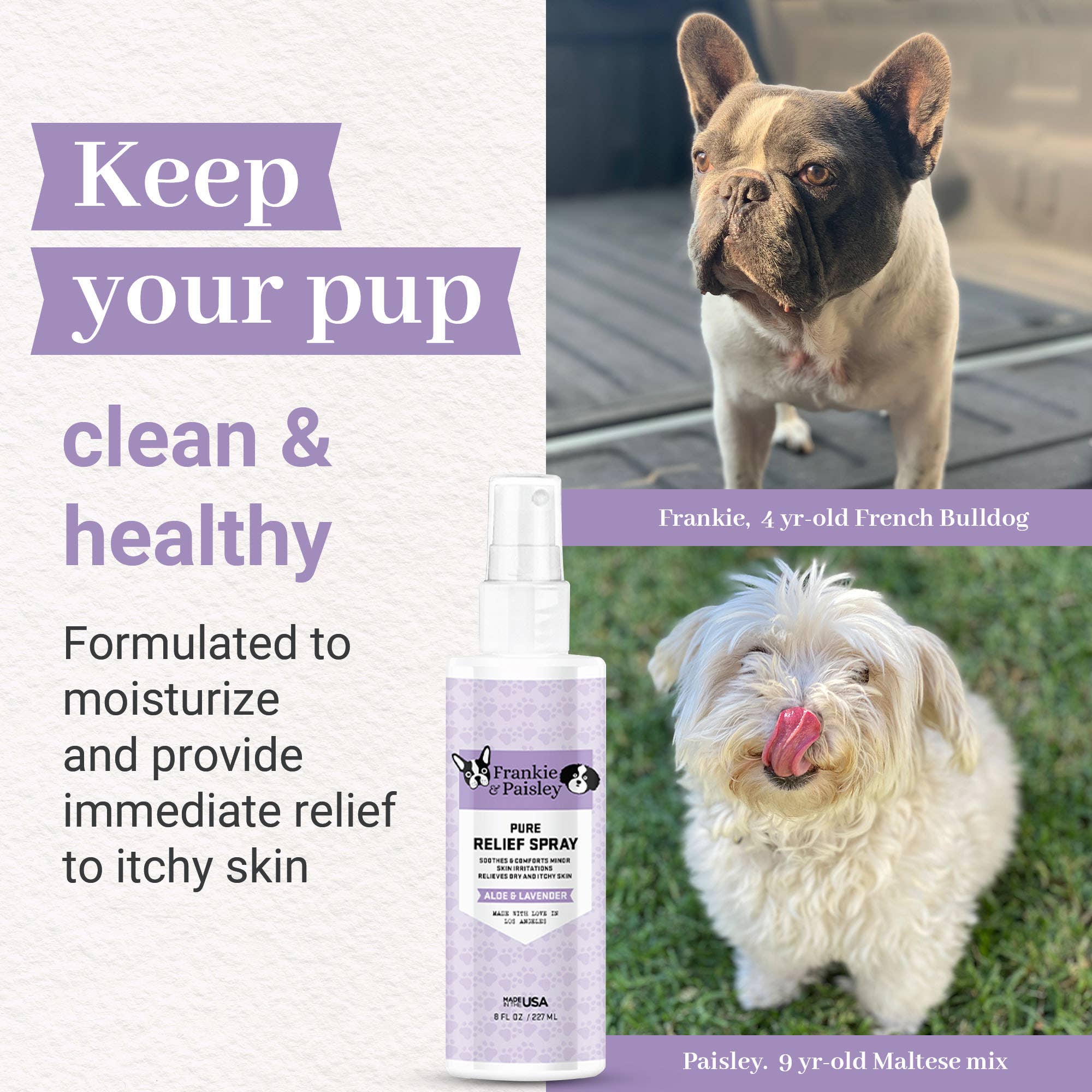 Frankie & Paisley Pet Products - Wholesale Pet Spray - Dog - Dog Park Duo Set - Waterless Shampoo + Pure Relief Spray7