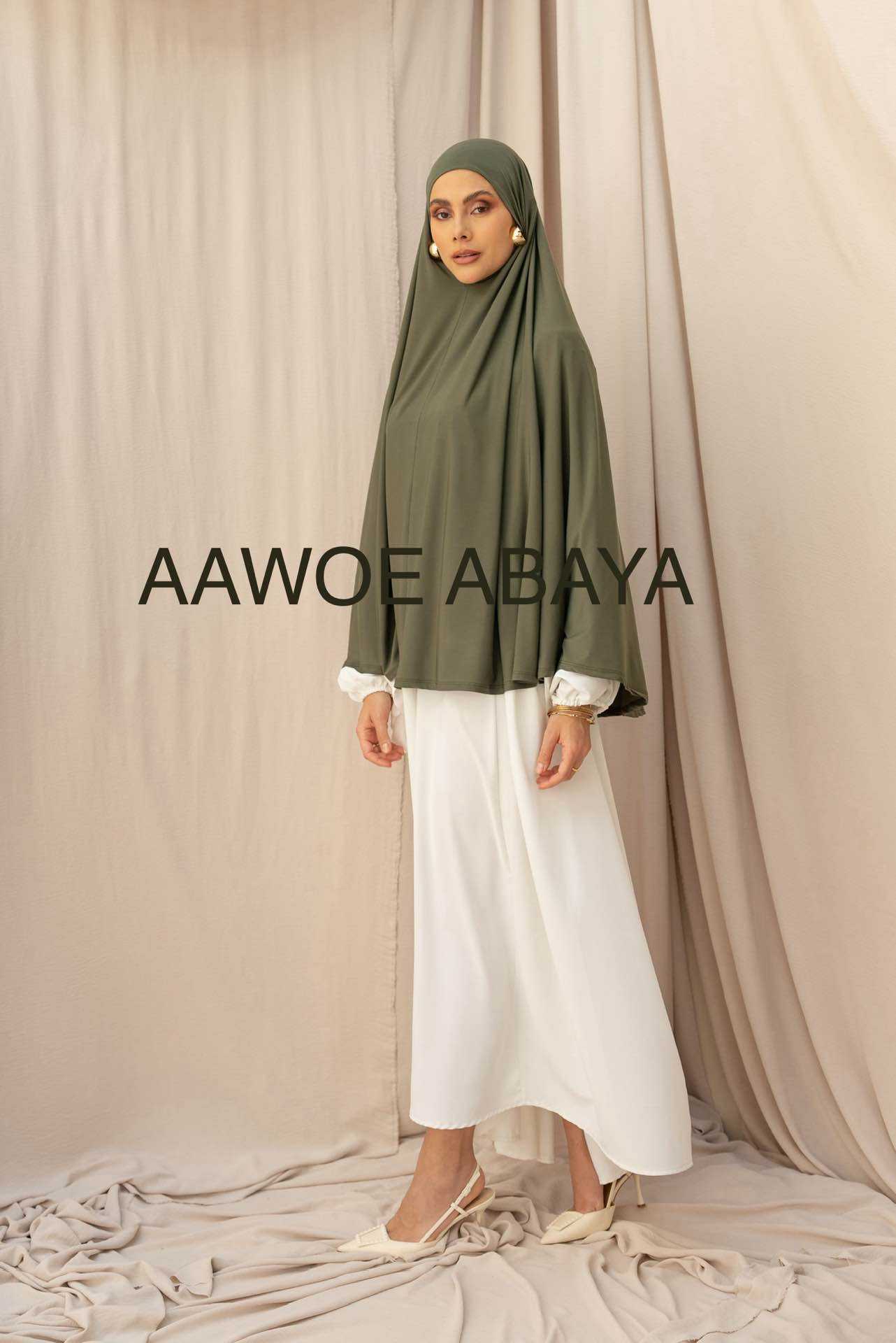Aawoe Abaya - Wholesale Hijab - Dames - Elegante khimar met lange mouwen - 2418-KH44