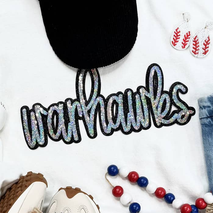 Warhawks Sequin Patch for wholesale by Trendy Transfers