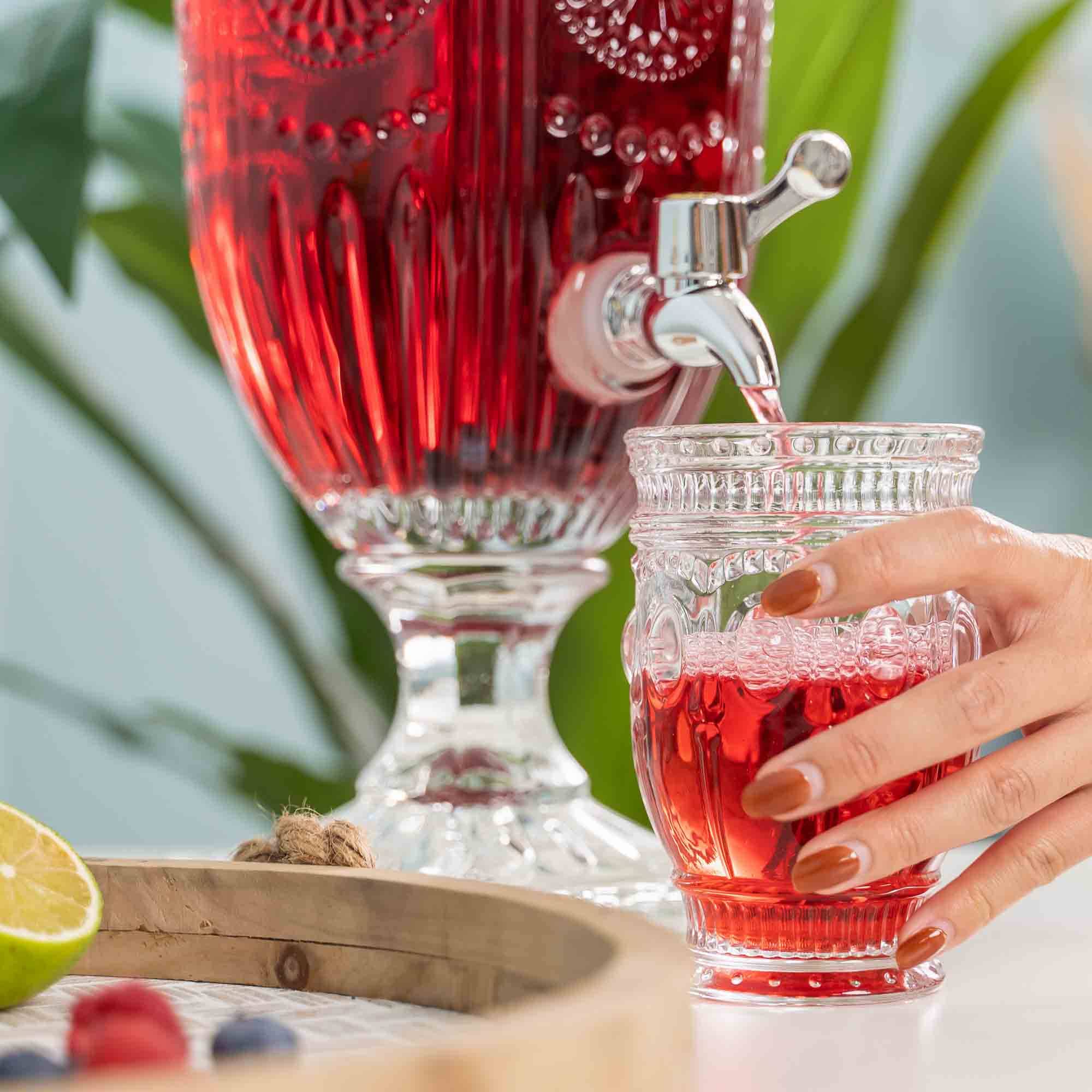 Portofino International Trading, USA - Wholesale Drink Dispenser - Vintage Crystal Beverage Dispenser3