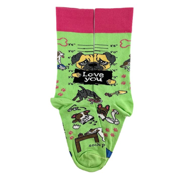 Chaussettes Chien Méchant et Coupable de Sock Panda (Adulte Moyen - Pointures Femmes 35-41) pour la vente par Sock Panda