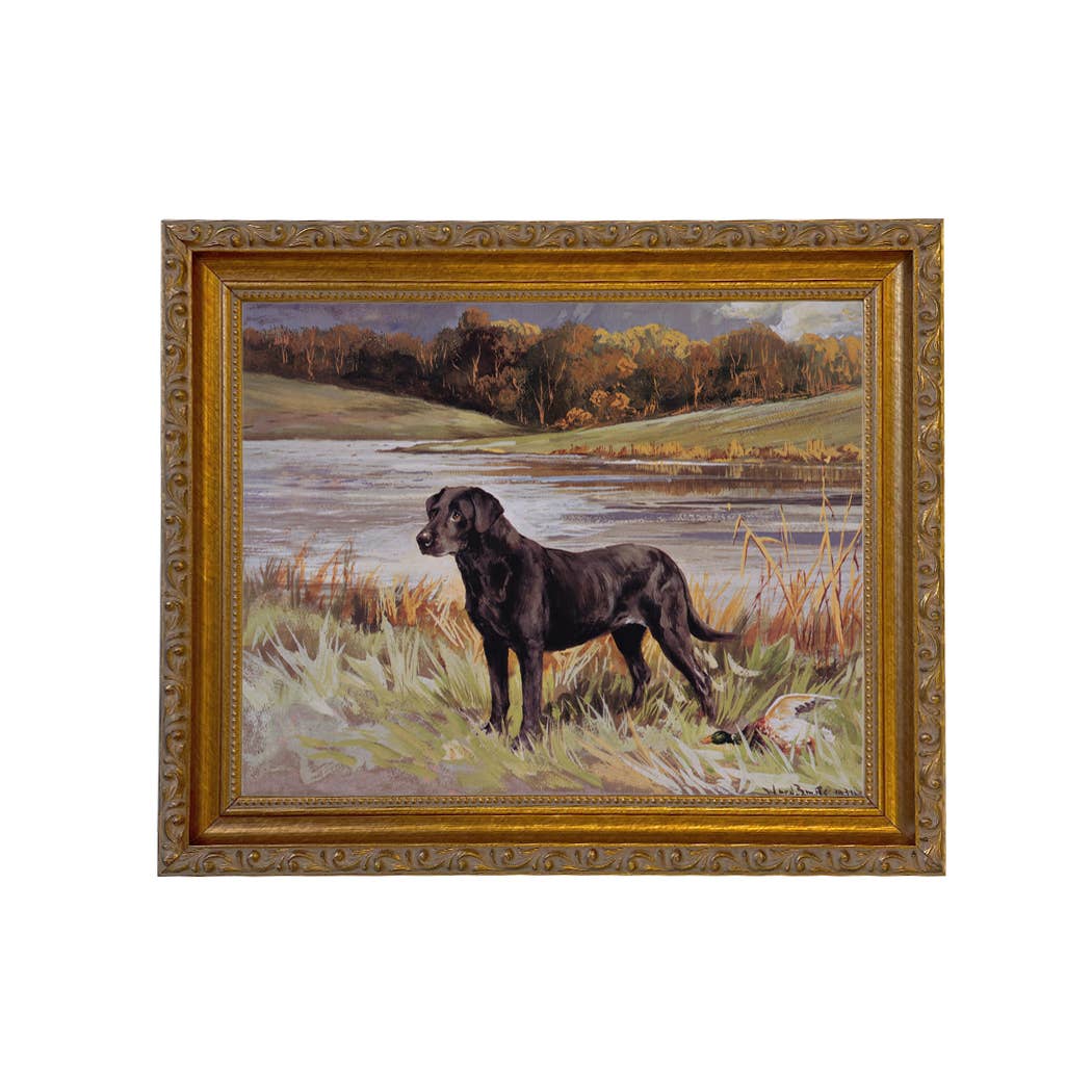 Madison Bay Co. - Historical Home Decor Reproductions - Wholesale Art Print - Labrador Retriever with Duck Framed Painting Print on Canvas7