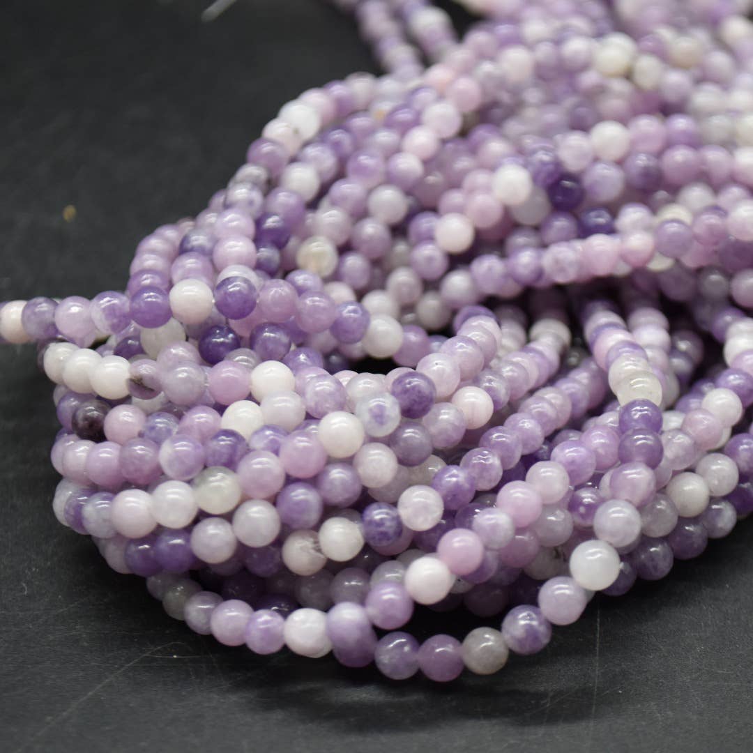 Oriental Direct Craft Supplies - Wholesale Beads - Lepidolite Semi-Precious Gemstone Round Beads 14'' Strand4