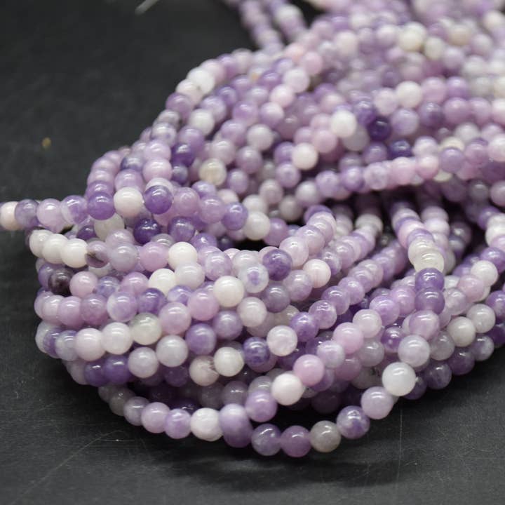 Oriental Direct Craft Supplies - Wholesale Beads - Lepidolite Semi-Precious Gemstone Round Beads 14'' Strand4
