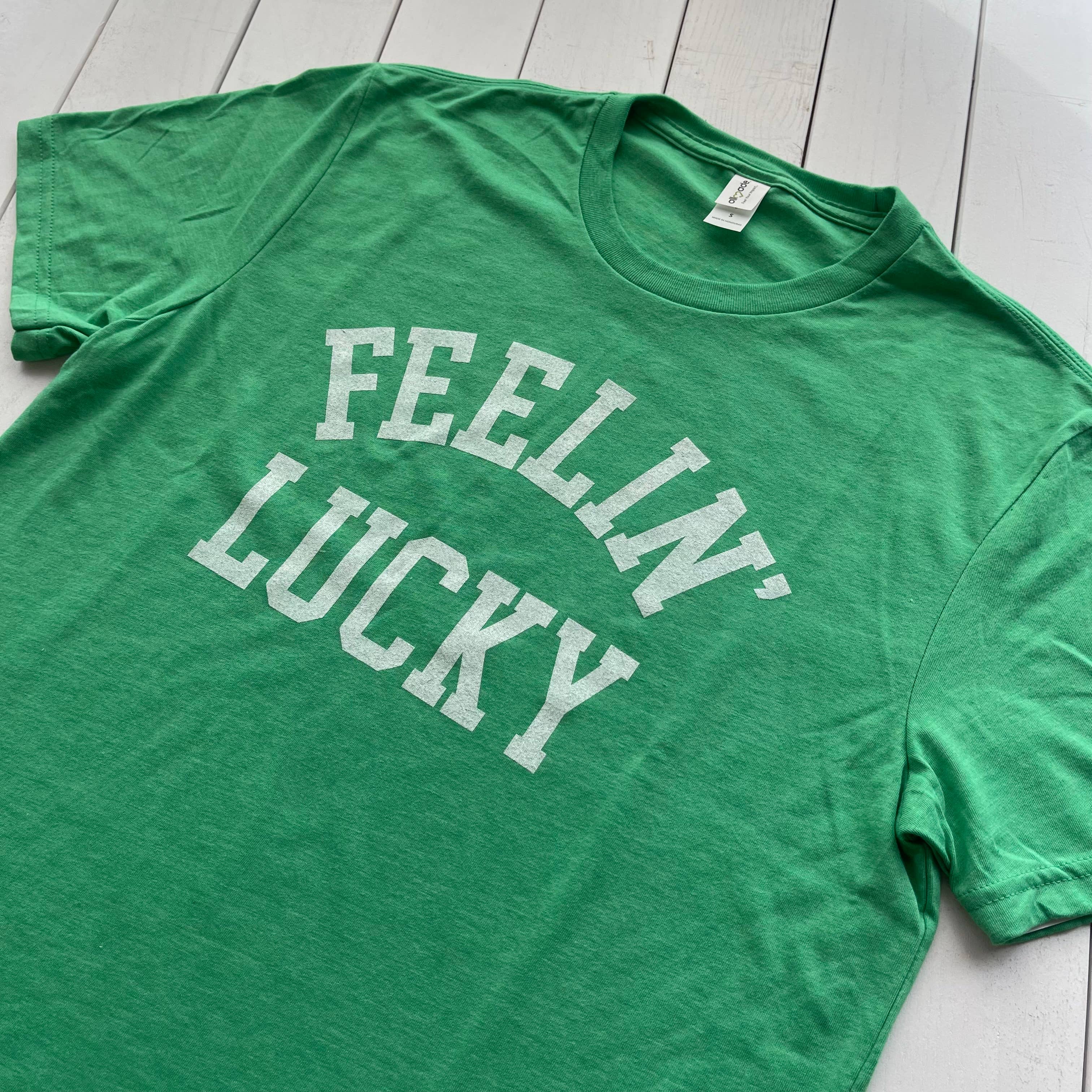 Jupmode - Wholesale Screen Printed T-Shirt - Unisex - Feelin' Lucky Shirt2