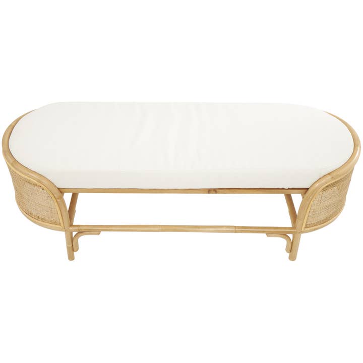Deco Marché - Wholesale Bench - Natural Brown Rattan Bench3