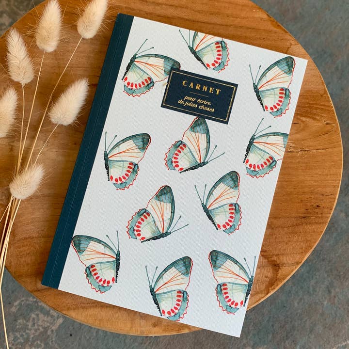 Bleu Coquille - Wholesale Notebook - Stationery Notebook A5 - Papillons 🦋