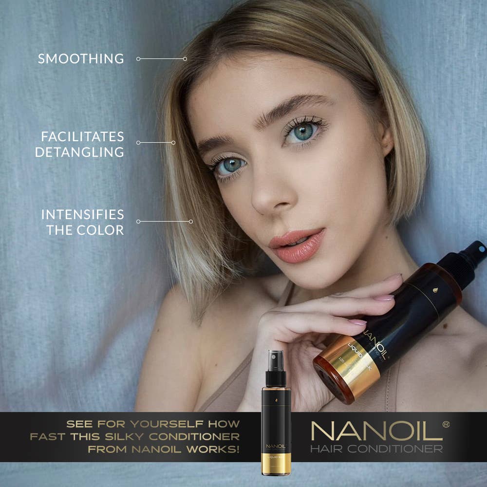 Everett Cosmetics - Wholesale Hair Conditioner - Nanoil Liquid Silk Hair Conditioner: Bi-Phase Hair Condition2