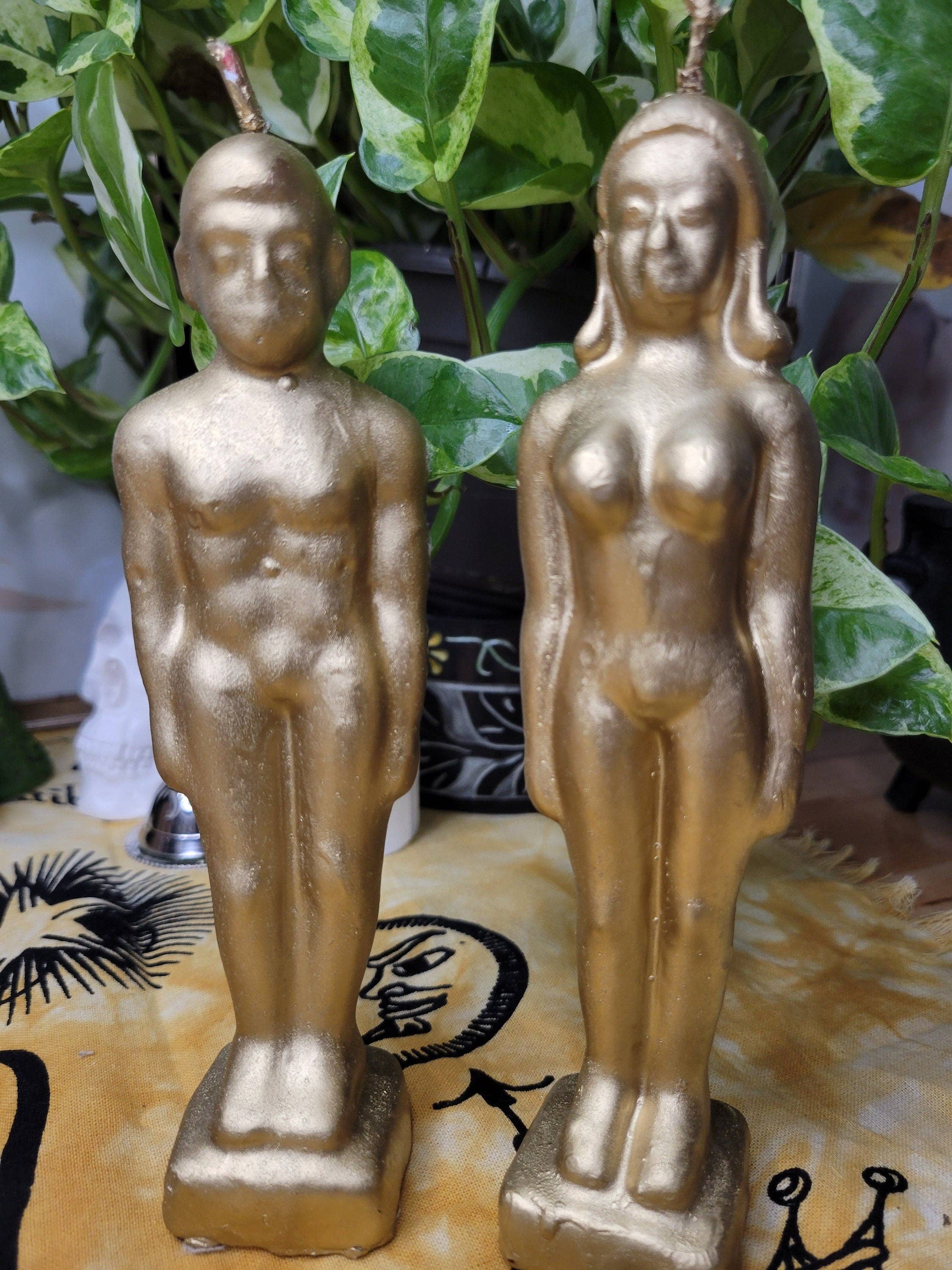 My Magic Place Shop - Wholesale Novelty Candle - Gold Lady Candle Silver Man  Ritual Candle Gold Man Figurine Candle Spell Candle5