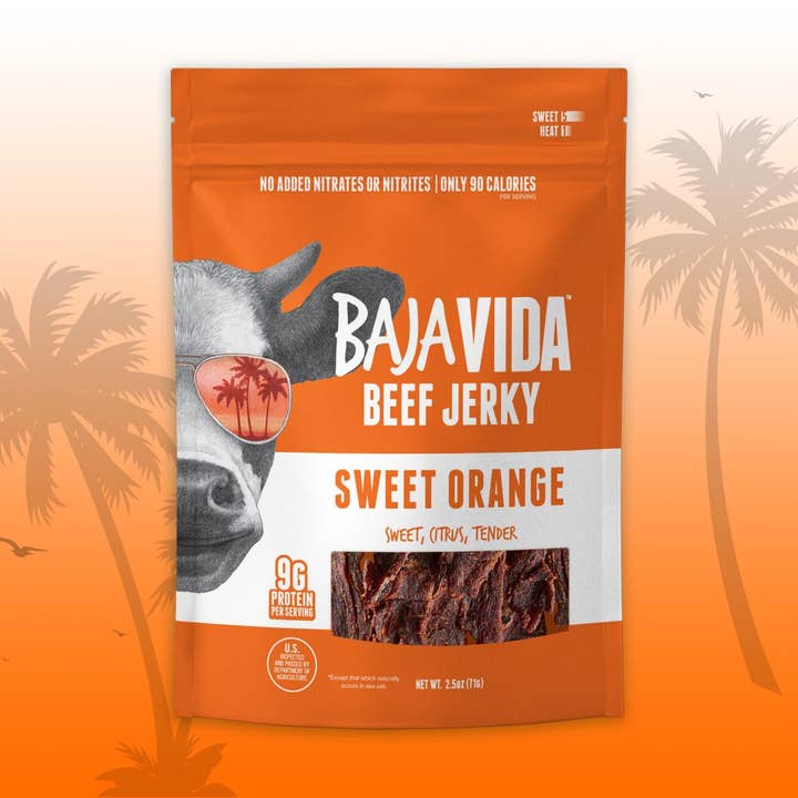 Baja Vida Snacks - Wholesale Jerky - Baja Vida Beef Jerky - Sweet Orange