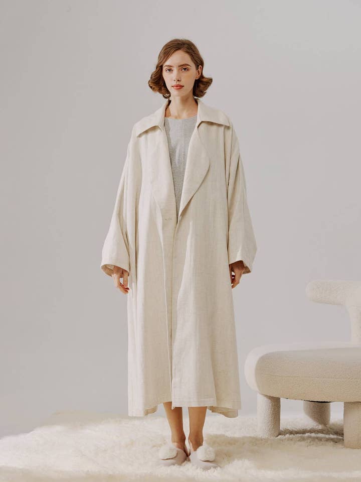 Trenchcoat i linne bomull för wholesale av NAP