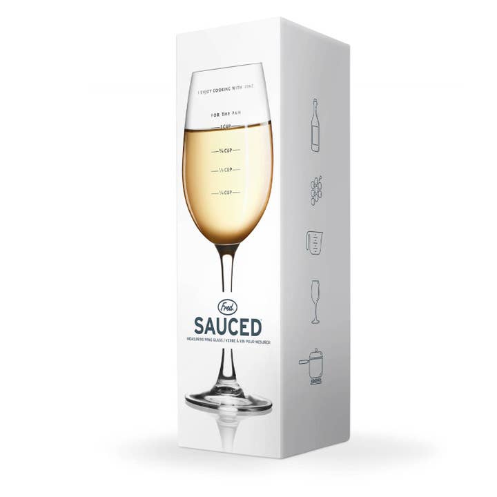 Fred & Friends - Wholesale Wine Glass - Sauced - Measurer Wine Glass
