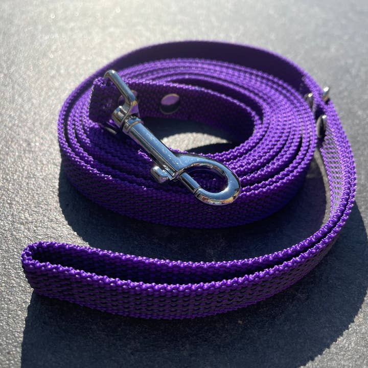 Extra Narrow Non-Slip Dog Leash Purple for wholesale by Four Paws Boutique