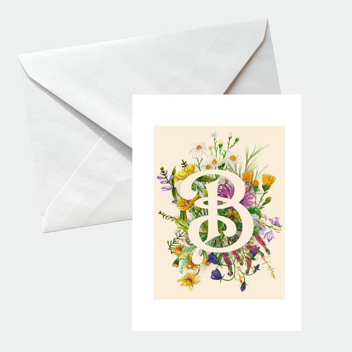 Ensemble de papeterie personnalisé - Lettre B pour la vente par Wild Botanical Atelier