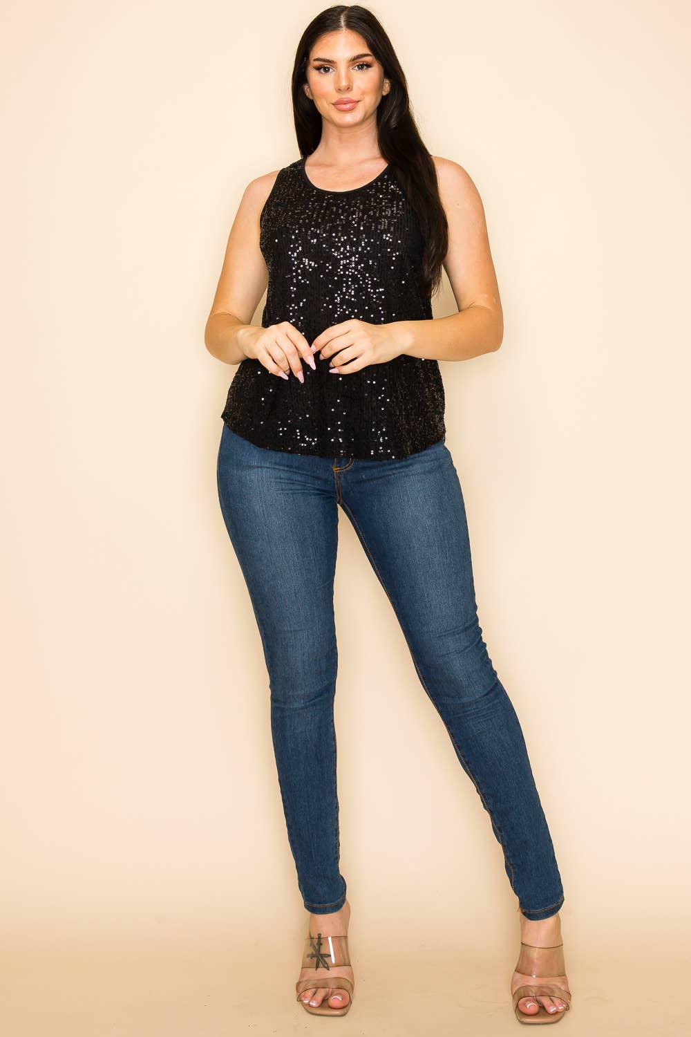 W.A.Y. --Wonderful And Young - Wholesale Tank Top - Women's - W.A.Y SEQUIN TANK TOP40