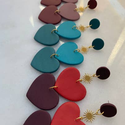 Eleanor | Polymer ler øreringe for engroshandel hos Coy Creative