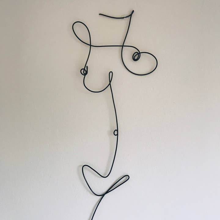 Female Form Wall Art | Wire Wall Art| Bedroom Decor | Wire Sculpture | Over The Bed Decor | One Line Art | Bedroom Wall Hanging| for wholesale by Wonder Wire Design