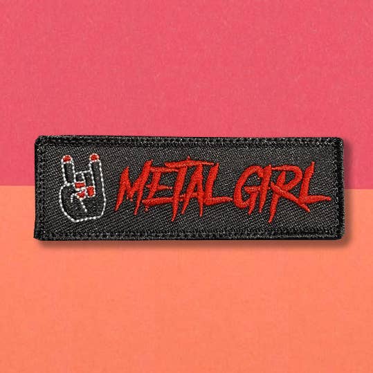 Aufnäher „Metal Girl“ für den Großhandel von Poulettes Sisters