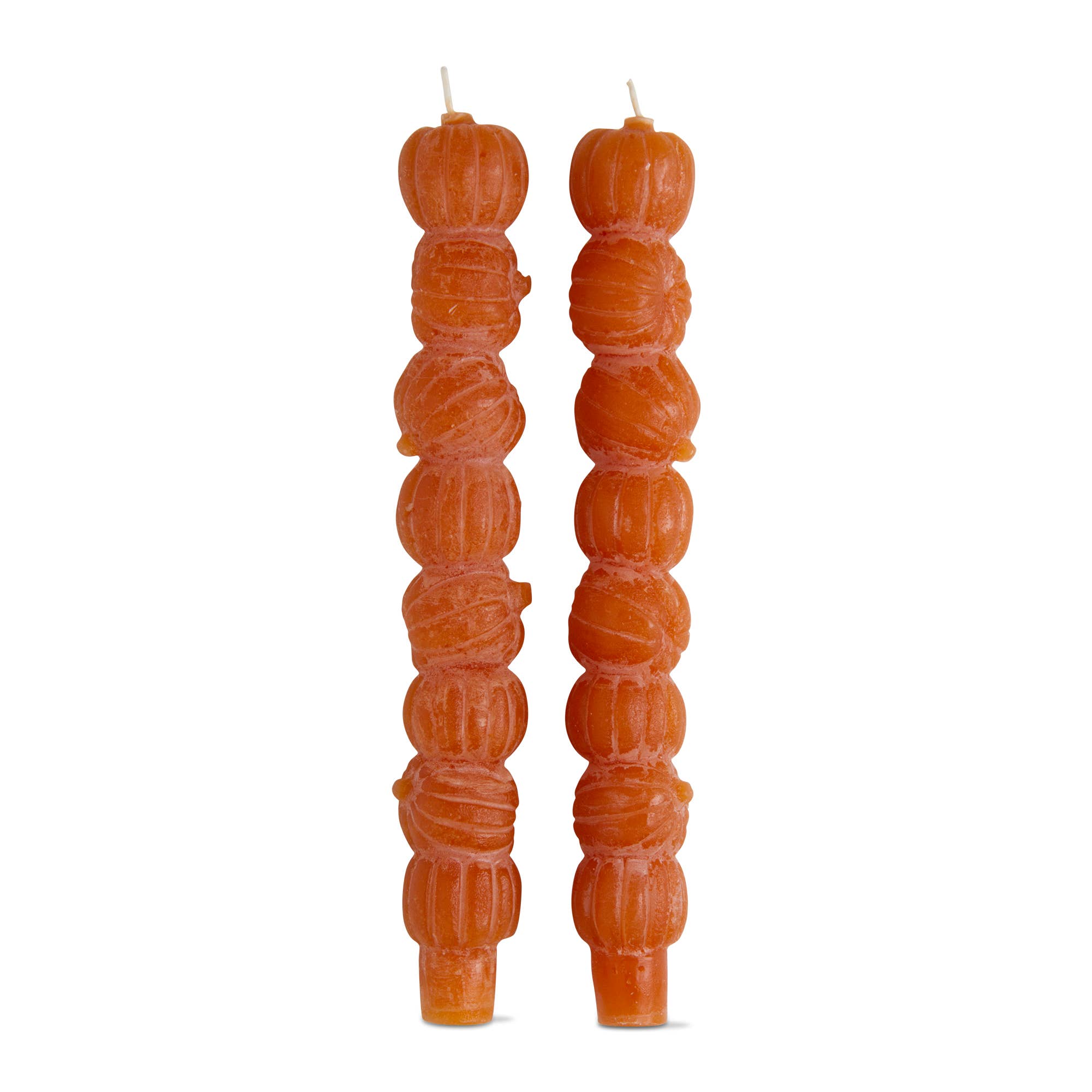 tag - Wholesale Tapered Candle/Candlestick - Rustic Pumpkin Stack Taper Candles Set of 2 - Pumpkin1