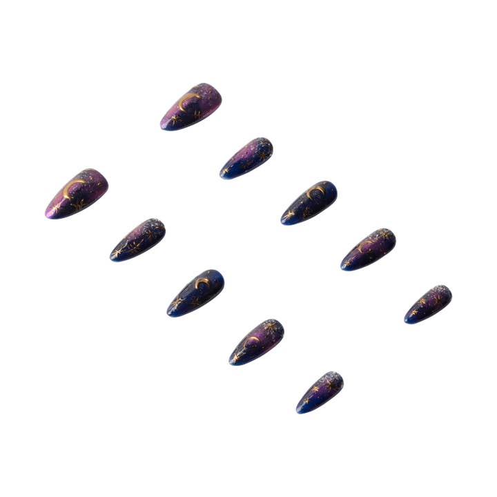 3H Luksus Håndlavede Påsætningsnegle - Moonlit Magic for engroshandel hos 3H Nails