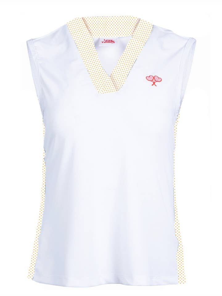 Love All Tennis Dam Tracy Topp Prickig för wholesale av Love All Tennis