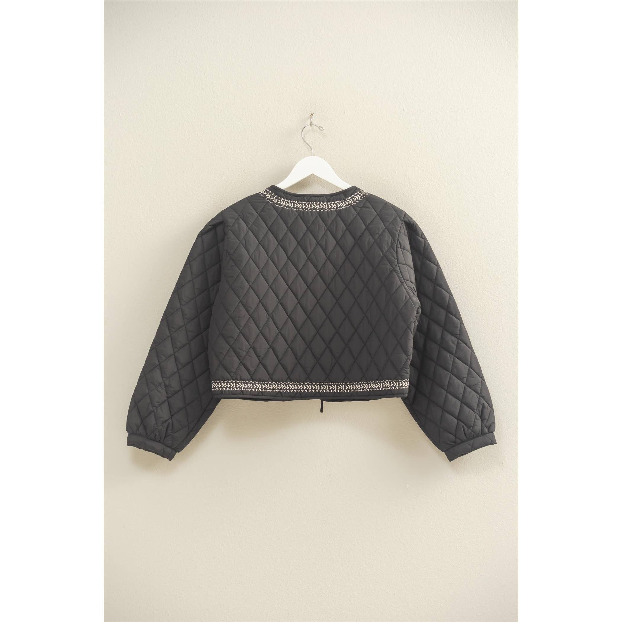 HYFVE - Wholesale Jacket - Women's - Quilted Floral Embroidered Padding Jacket13