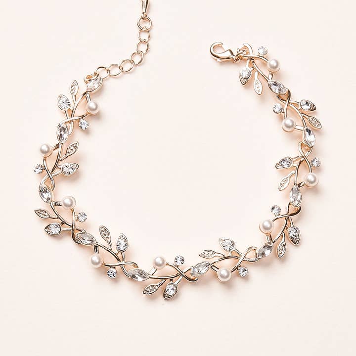 Dareth Colburn Designs - Wholesale Link & Chain Bracelet - Alexa Pearl & Crystal Bracelet1