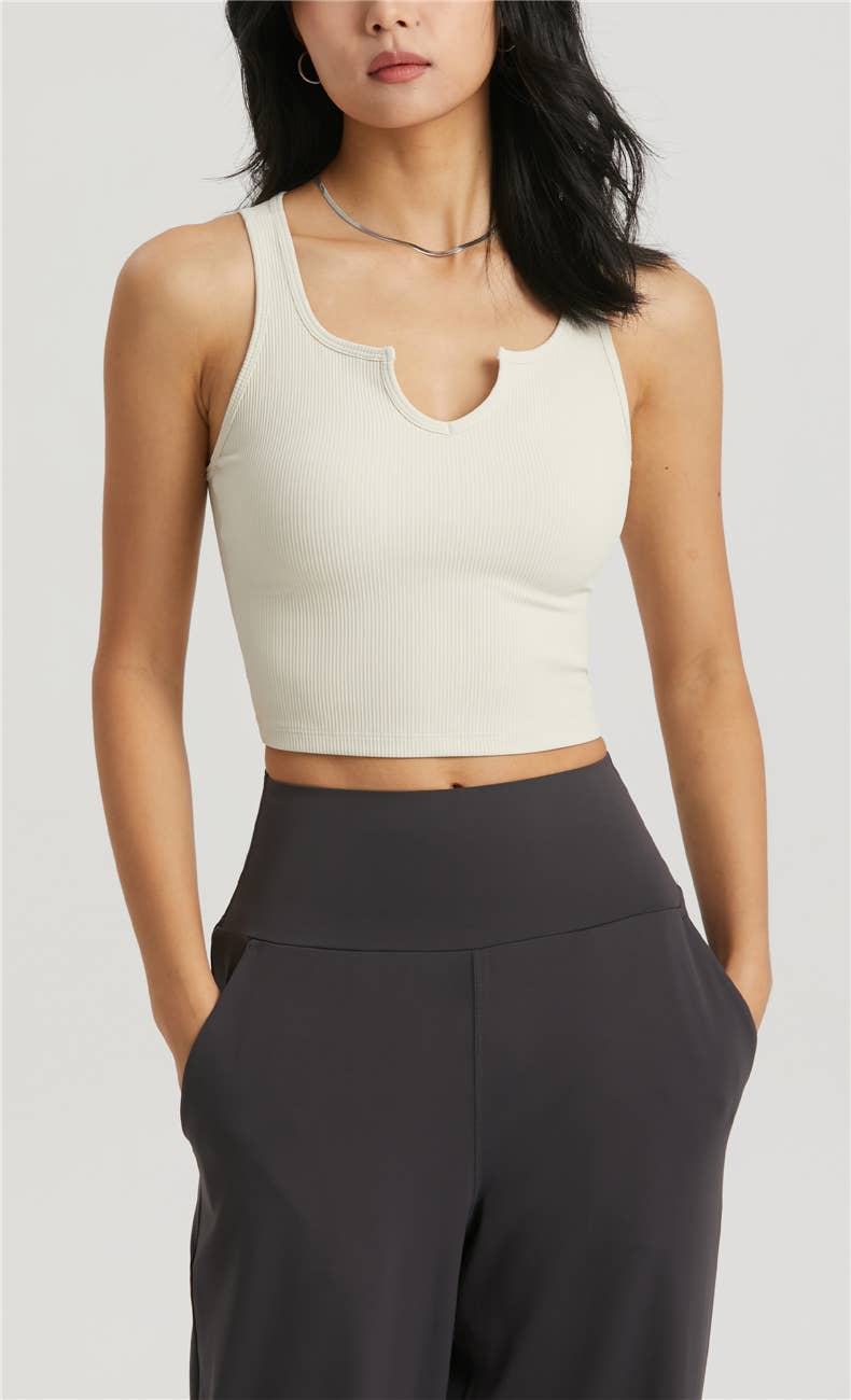 91thelabel - Vendita all'ingrosso Canotta - Donna - Canotta casual a costine sagomata Hera8