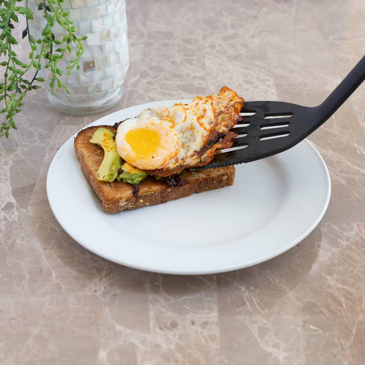 Fox Run Brands - Wholesale Spatula/Turner - Fox Run Nylon Slotted Spatula With Ridged Edge, Black,12.5"1