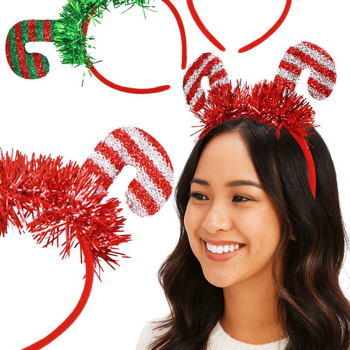 Festive Christmas Tinsel Candy Cane Hairband and other Purchase Wholesale green candy canes. Free Returns & Net 60 Terms on Faire trending on Faire.