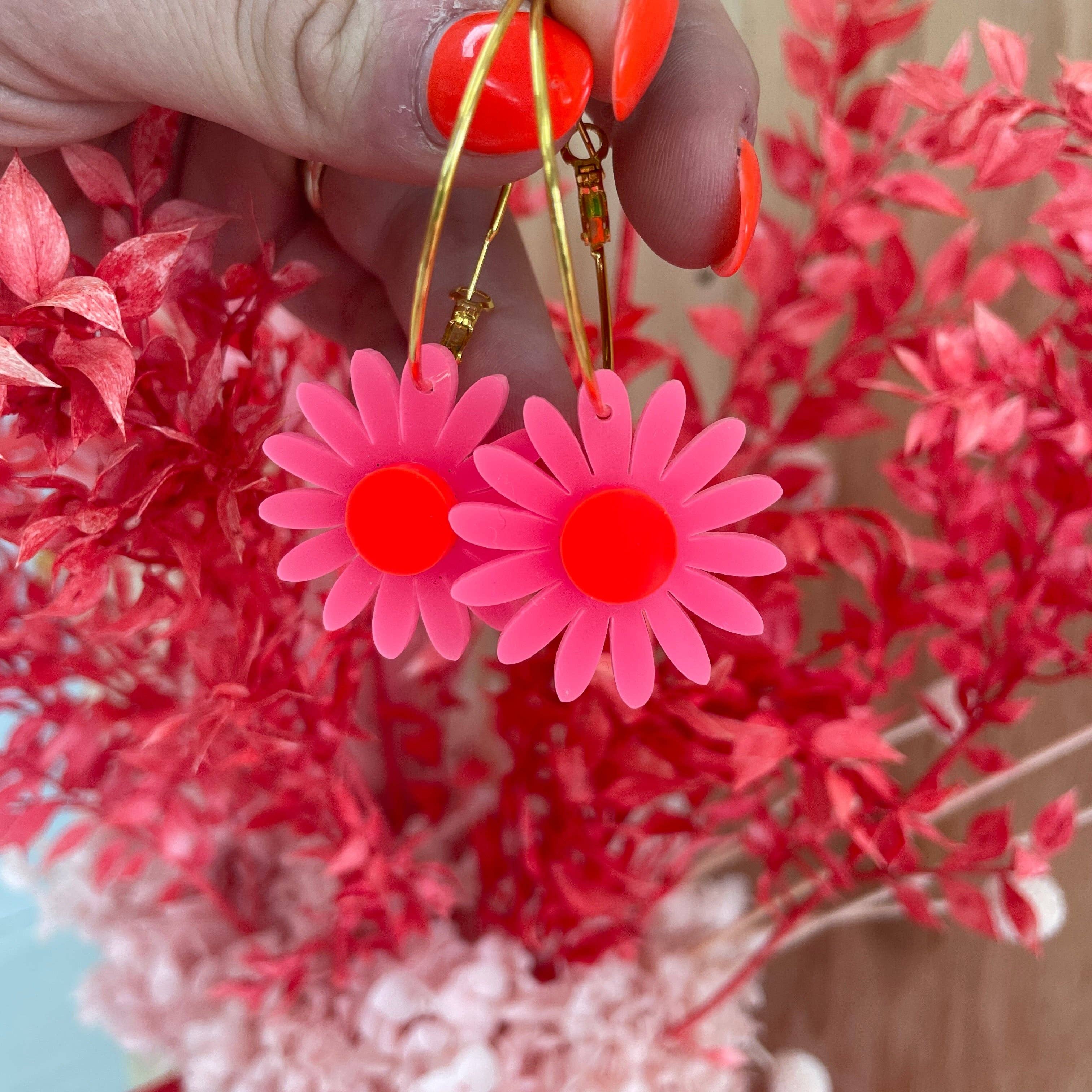 Emeldo - Wholesale Hoop Earrings - Daisy Hoops // Select Daisy Colour + Hoop32