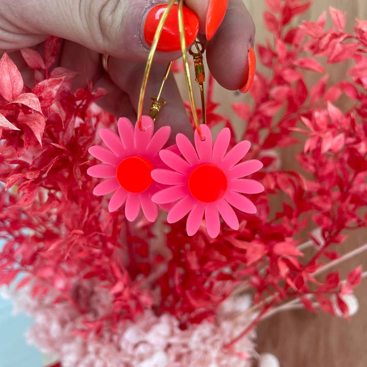 Emeldo - Wholesale Hoop Earrings - Daisy Hoops // Select Daisy Colour + Hoop32