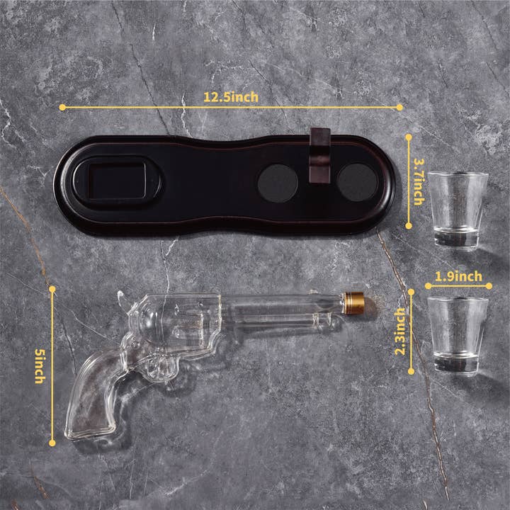 CRAFTGEN – Großhandel Dekanter – Gun Whiskey Decanter Set - Geschenke für Männer, Vater, Ehemann8