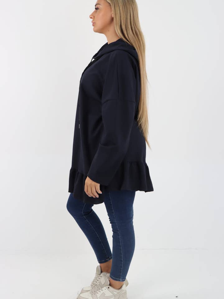 Miss Bold – Engroshandel Hoodie – Kvinder – Italiensk langærmet hættetrøje med flæser18