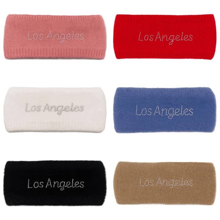 Fascia Lavorata a Maglia – Lettere in Cristallo “Los Angeles” AHC-20029 per la vendita all'ingrosso da parte di Oblige by G