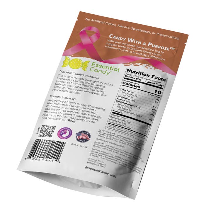 Essential Candy - Wholesale Hard Candy - Digestive Blend Hard Candy Lemon Ginger Peppermint