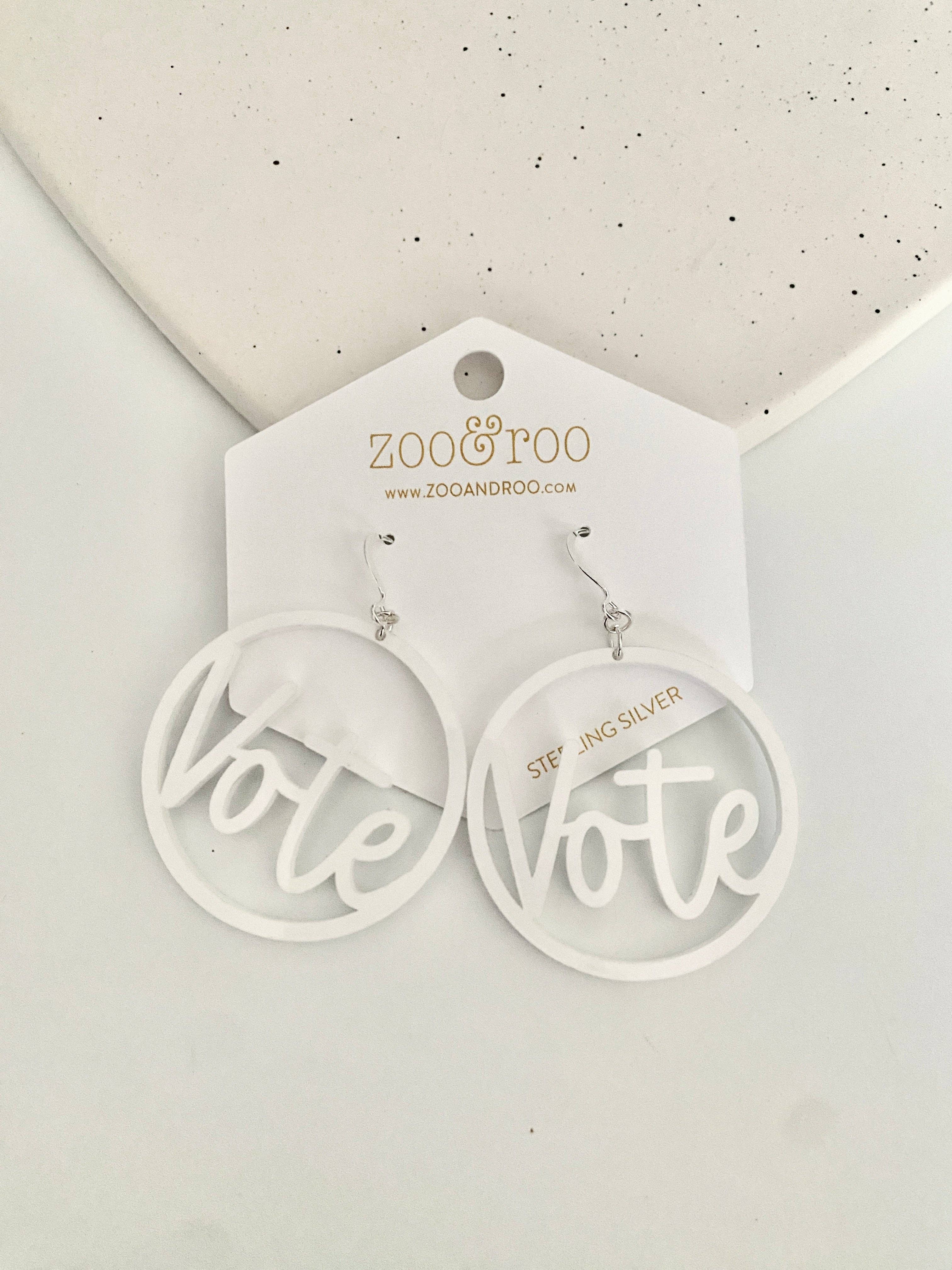 zoo&roo - Wholesale Dangle Earrings - VOTE Acrylic Earrings | Handmade Patriotic Jewelry15