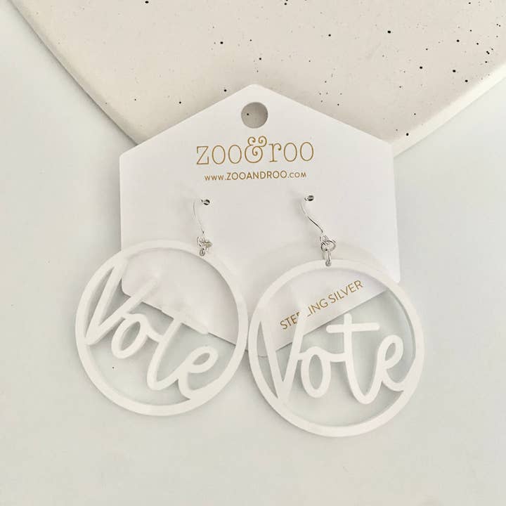 zoo&roo - Wholesale Dangle Earrings - VOTE Acrylic Earrings | Handmade Patriotic Jewelry15