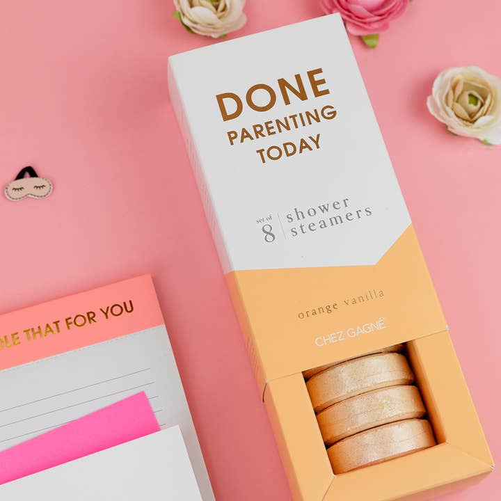 Chez Gagné - Vendita all'ingrosso Bombe/Compresse vaporizzanti da doccia - Done Parenting Today Shower Steamers - Arancia Vaniglia - Set di 8 Pastiglie