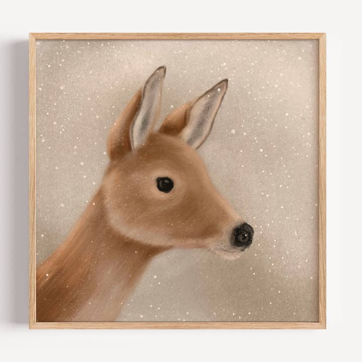 Deer Square Print for wholesale by Jo Couch