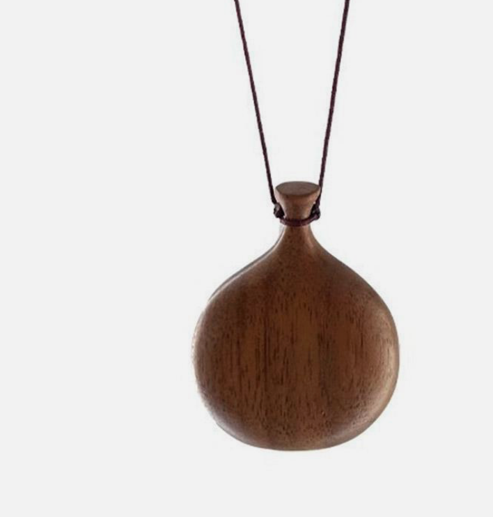 HoopLa - Wholesale Pendant/Charm Necklace - Flask Necklace- Hand Turned Wood and Waxed Adjustable Cord 1