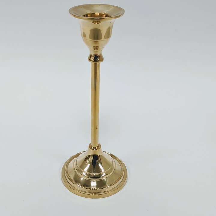 Biedermann & Sons - Wholesale Candle Holder - 7" Tall Brass Candlestick - Box of 2